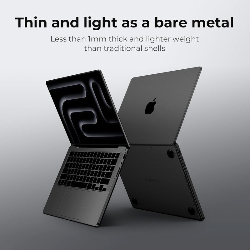 Eoocoo Case Compatible with MacBook Pro 14 inch 2026-2021 M5-M1 Pro/Max Chip, Ultra Anti-Fingerprint, Anti-Scratch, Frosted Hard Shell Cases with Keyboard Cover, Screen Protector - Matte Space Black - Image 2